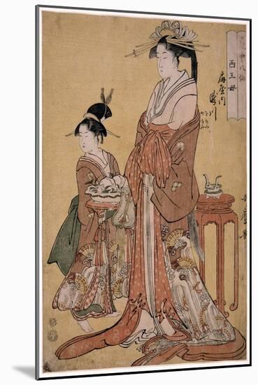 Takigawa of the Ogiya Eight, from the Series Immortals in the Art of Love Par Utamaro, Kitagawa (17-Kitagawa Utamaro-Mounted Giclee Print