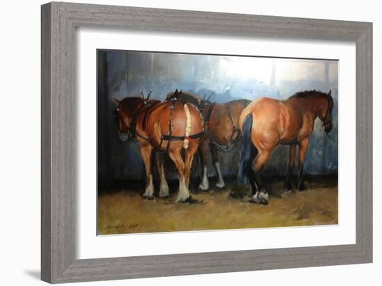 Taking a Break - Chertsey Show, 2012-Jennifer Wright-Framed Giclee Print