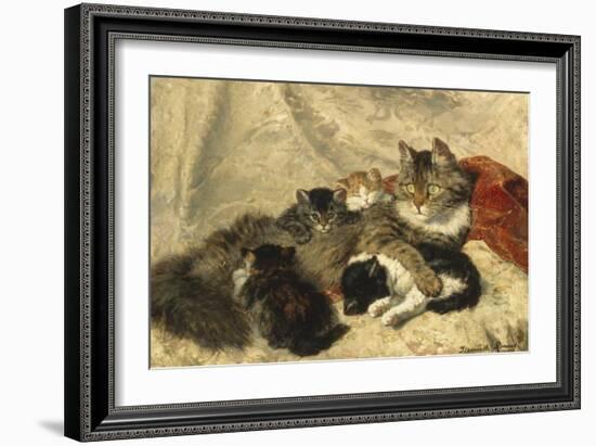 Taking a Cat Nap-Henriette Ronner-Knip-Framed Giclee Print