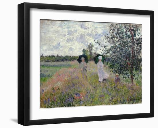 Taking a Walk Near Argenteuil-Claude Monet-Framed Giclee Print