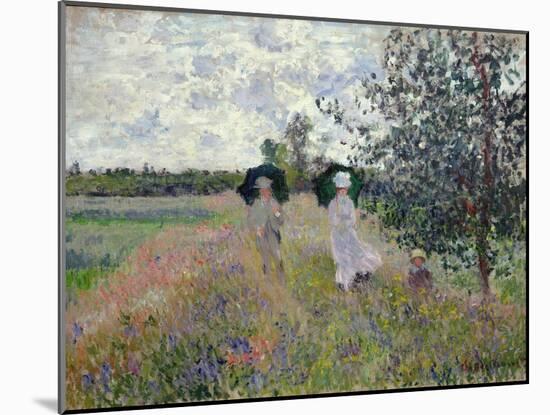 Taking a Walk Near Argenteuil-Claude Monet-Mounted Giclee Print