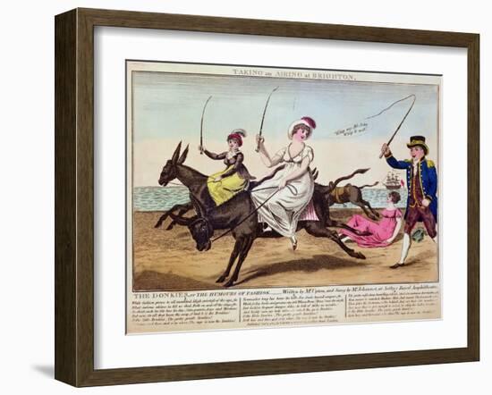 Taking an Airing at Brighton, 1805-null-Framed Giclee Print