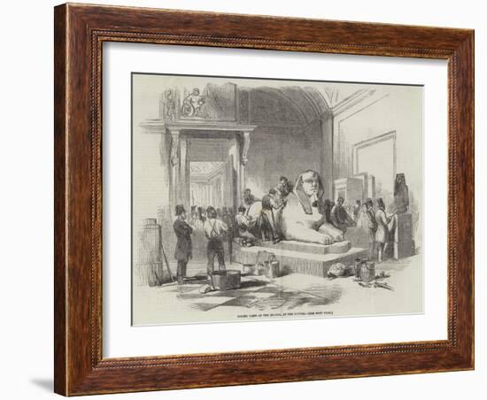 Taking Casts of the Sphynx, at the Louvre-null-Framed Giclee Print