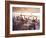 Taking Lunch in a Shaded Restaurant by the Shore in Juan Les Pins on the French Riviera, France-Ralph Crane-Framed Photographic Print