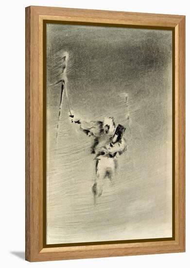 Taking Observations in a Blizzard-Edward Adrian Wilson-Framed Premier Image Canvas