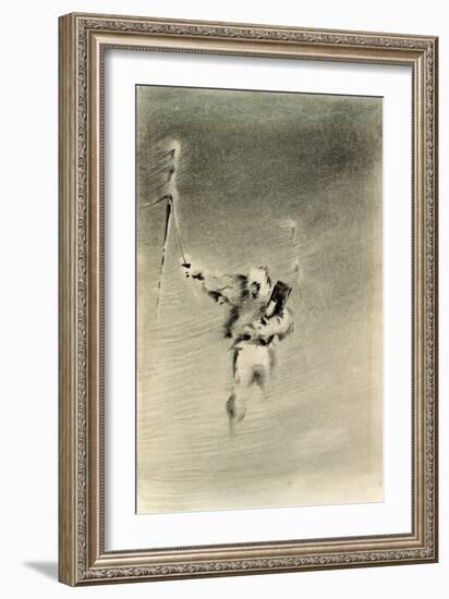 Taking Observations in a Blizzard-Edward Adrian Wilson-Framed Giclee Print