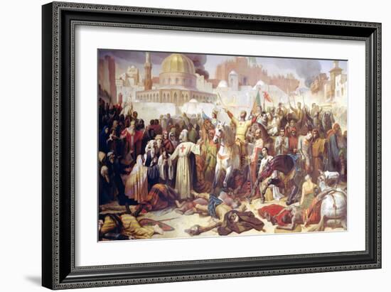 Taking of Jerusalem by the Crusaders, 15th July 1099, 1847-Emile Signol-Framed Giclee Print