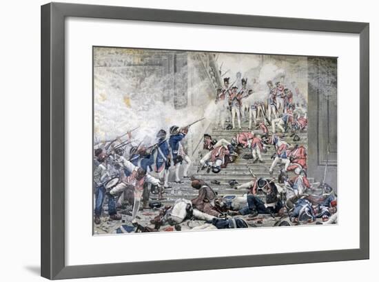 Taking of the Tuileries, 10th August 1792-Henri Paul Motte-Framed Giclee Print