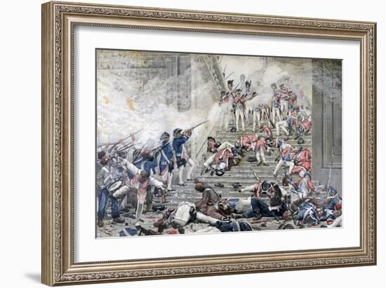 Taking of the Tuileries, 10th August 1792-Henri Paul Motte-Framed Giclee Print