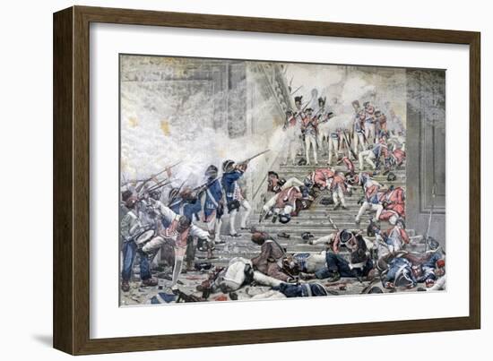 Taking of the Tuileries, 10th August 1792-Henri Paul Motte-Framed Giclee Print