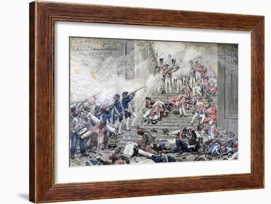 Taking of the Tuileries, 10th August 1792-Henri Paul Motte-Framed Giclee Print