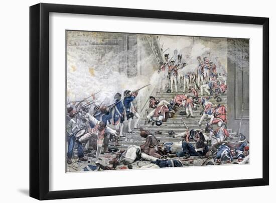 Taking of the Tuileries, 10th August 1792-Henri Paul Motte-Framed Giclee Print