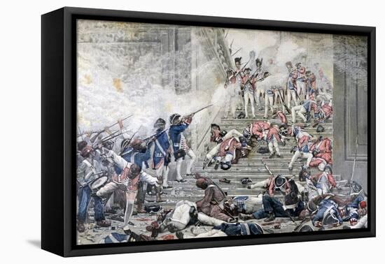 Taking of the Tuileries, 10th August 1792-Henri Paul Motte-Framed Premier Image Canvas