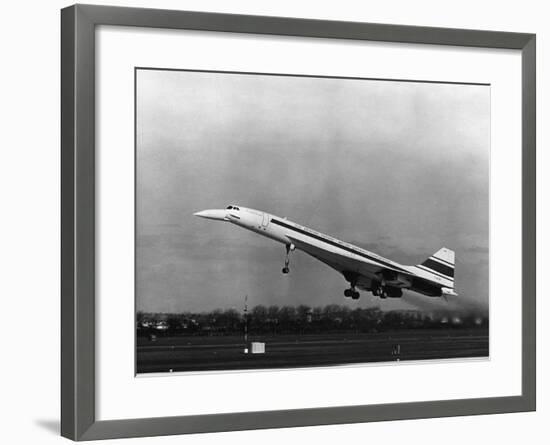 Taking Off for the First Time at 3.30 P.M. Is Concorde 001-null-Framed Photographic Print