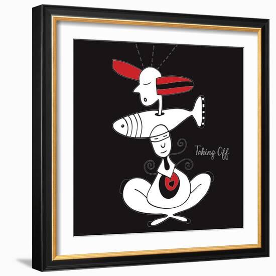 Taking off-Oodlies-Framed Giclee Print