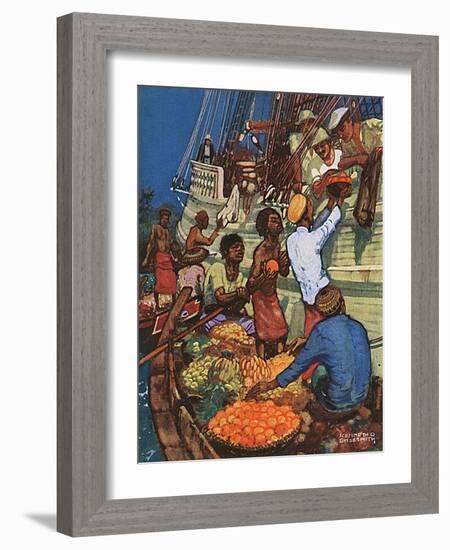 Taking on Fruit Supplies-Kenneth D Shoesmith-Framed Art Print