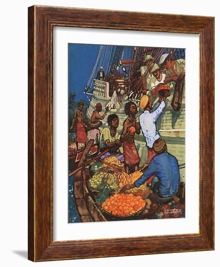Taking on Fruit Supplies-Kenneth D Shoesmith-Framed Art Print