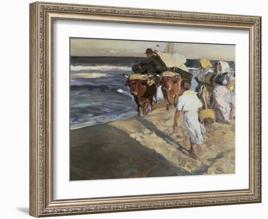 Taking Out the Boat-Joaquín Sorolla y Bastida-Framed Giclee Print