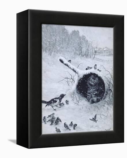 Taking Shelter-Louis Wain-Framed Premier Image Canvas