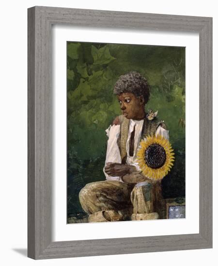 Taking Sunflower to Teacher-Winslow Homer-Framed Giclee Print