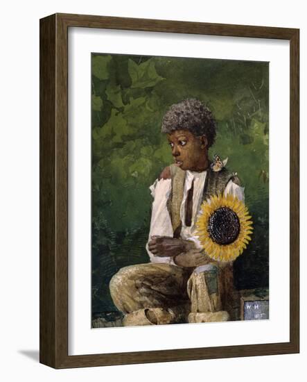 Taking Sunflower to Teacher-Winslow Homer-Framed Giclee Print