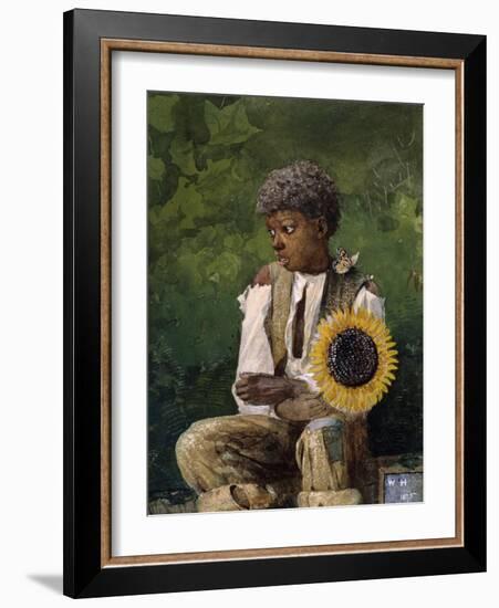 Taking Sunflower to Teacher-Winslow Homer-Framed Giclee Print