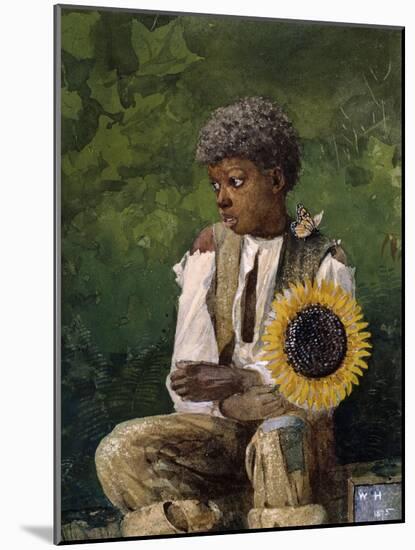 Taking Sunflower to Teacher-Winslow Homer-Mounted Giclee Print