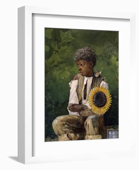 Taking Sunflower to Teacher-Winslow Homer-Framed Giclee Print