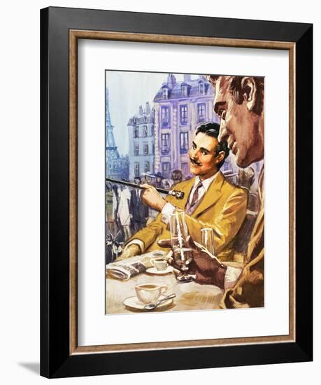 Taking Tea in Paris-English School-Framed Giclee Print