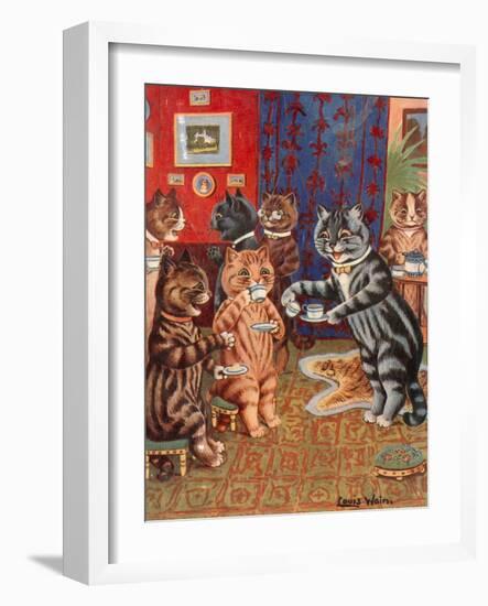 Taking Tea-Louis Wain-Framed Giclee Print