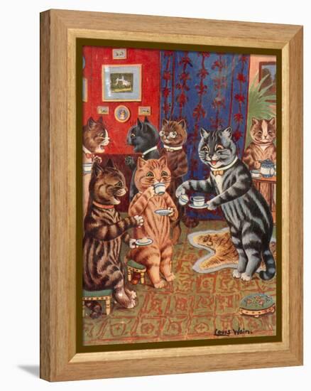 Taking Tea-Louis Wain-Framed Premier Image Canvas