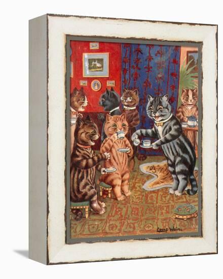 Taking Tea-Louis Wain-Framed Premier Image Canvas