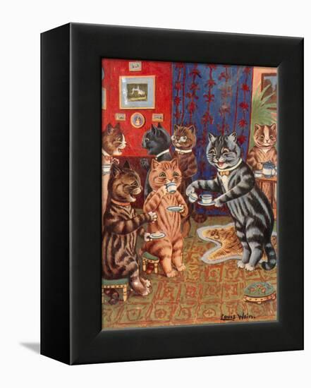 Taking Tea-Louis Wain-Framed Premier Image Canvas