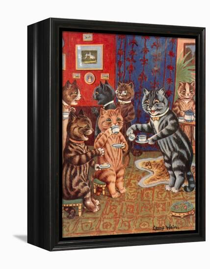 Taking Tea-Louis Wain-Framed Premier Image Canvas