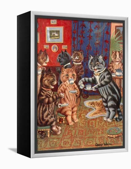 Taking Tea-Louis Wain-Framed Premier Image Canvas