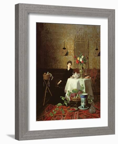 Taking Tea-David Emil Joseph de Noter-Framed Giclee Print