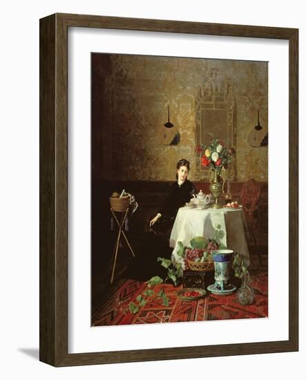 Taking Tea-David Emil Joseph de Noter-Framed Giclee Print