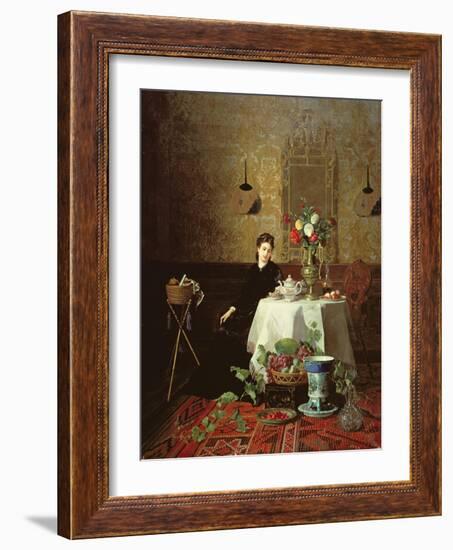 Taking Tea-David Emil Joseph de Noter-Framed Giclee Print