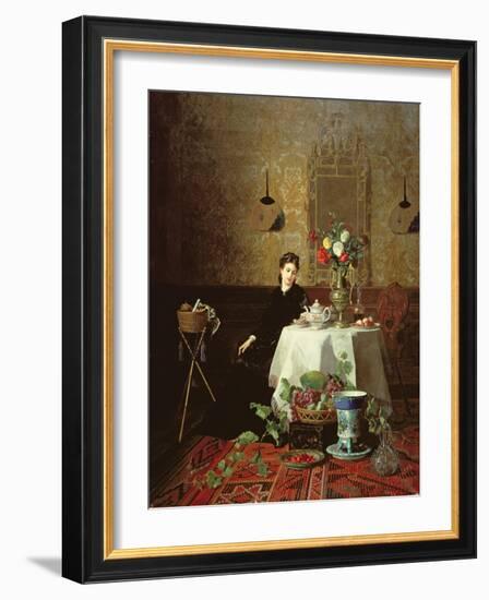 Taking Tea-David Emil Joseph de Noter-Framed Giclee Print