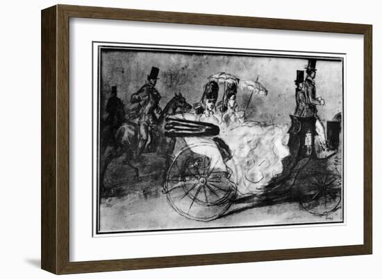 'Taking the Air', 19th century, (1930). Artist: Constantin Guys-Constantin Guys-Framed Giclee Print