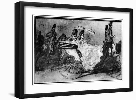 'Taking the Air', 19th century, (1930). Artist: Constantin Guys-Constantin Guys-Framed Giclee Print