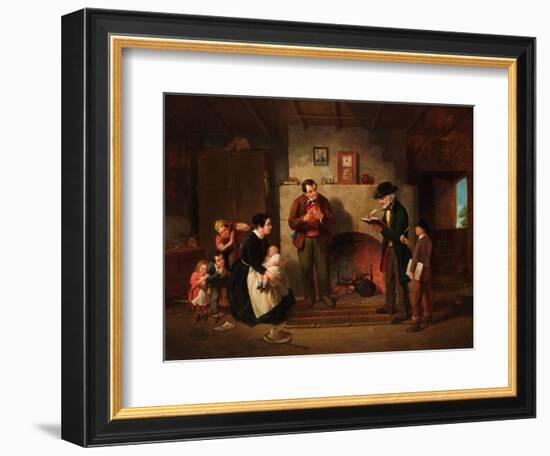 Taking the Census, 1854-Francis William Edmonds-Framed Giclee Print