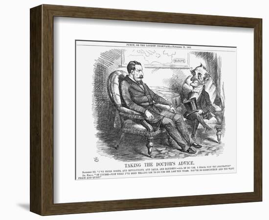 Taking the Doctor's Advice, 1863-John Tenniel-Framed Giclee Print