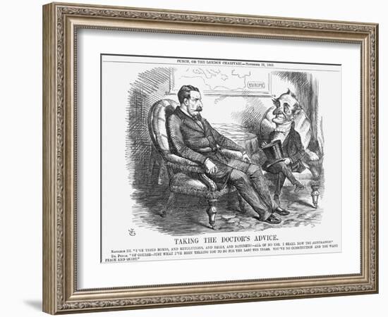 Taking the Doctor's Advice, 1863-John Tenniel-Framed Giclee Print