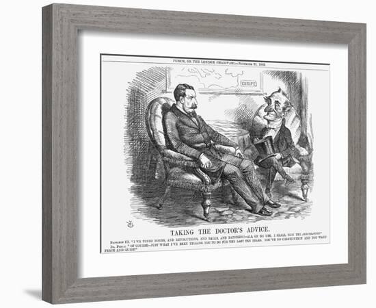 Taking the Doctor's Advice, 1863-John Tenniel-Framed Giclee Print