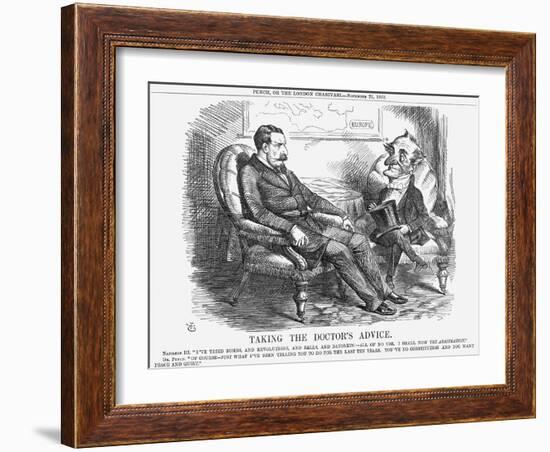 Taking the Doctor's Advice, 1863-John Tenniel-Framed Giclee Print