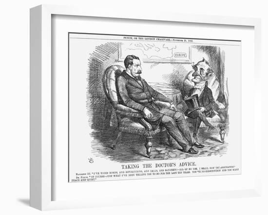 Taking the Doctor's Advice, 1863-John Tenniel-Framed Giclee Print