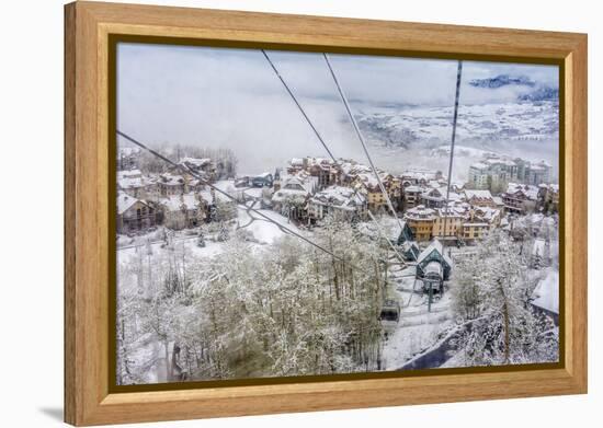 Taking the Gondola Up the Mountain at Telluride Ski Resort-Howie Garber-Framed Premier Image Canvas