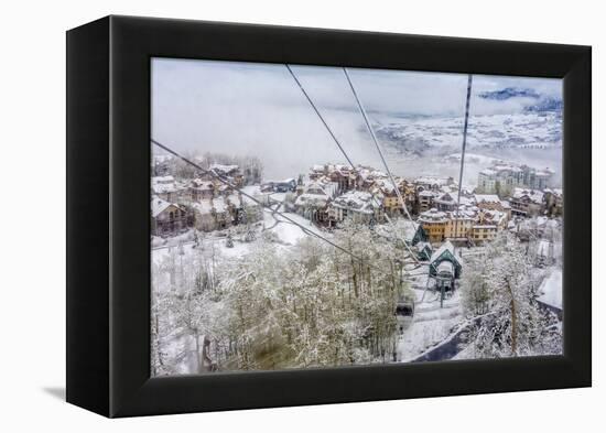 Taking the Gondola Up the Mountain at Telluride Ski Resort-Howie Garber-Framed Premier Image Canvas