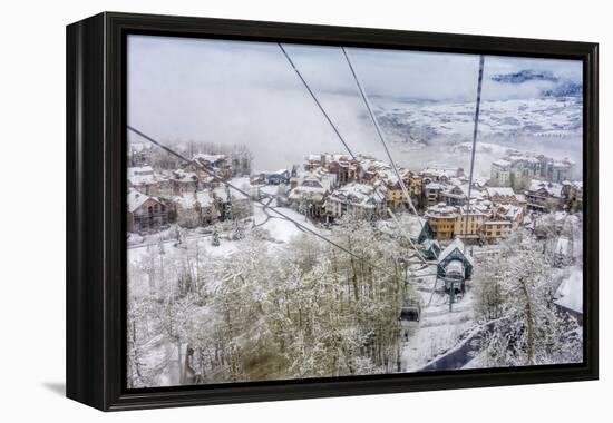 Taking the Gondola Up the Mountain at Telluride Ski Resort-Howie Garber-Framed Premier Image Canvas